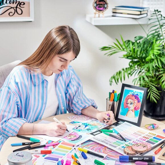 Arteza Premium Paint Pens 80 Permanent Markers Supreme Set ~ Sealed - Picture 6 of 7